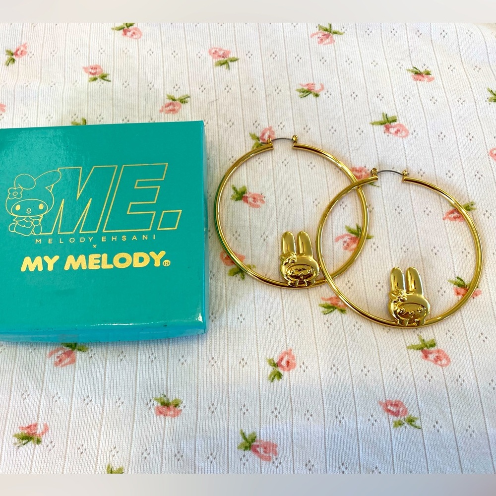 My Melody x Melody Ehsani Gold Hoop Earrings 💫💖💫 2016 Sanrio